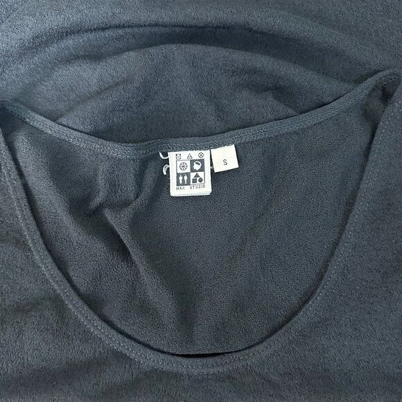 Max Studio Womens Fairy Grunge Y2K Sheer Mesh Top Size S Black Edgy Rocker Punk - Picture 6 of 10